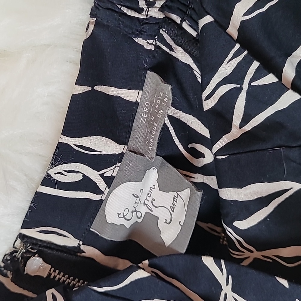 Anthropologie Girls of Savoy Cerys Dress Size 0 Halter 60s Black White Midi - Picture 7 of 10